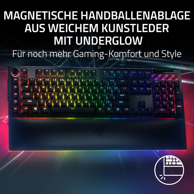 Razer BlackWidow V4 Pro - Mechanische Gaming-Tastatur Chroma RGB (grüne mechanische Switches, Befehl