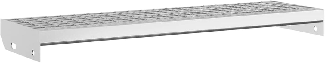 Sufrk Roststufe 80x24x7cm Verzinkter Stahl, Premium Stahltreppe Verstellbar Verzinkt & Silber Pulver