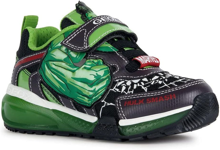 Geox Jungen J Bayonyc Boy Sneaker 31 EU Black Green, 31 EU Black Green