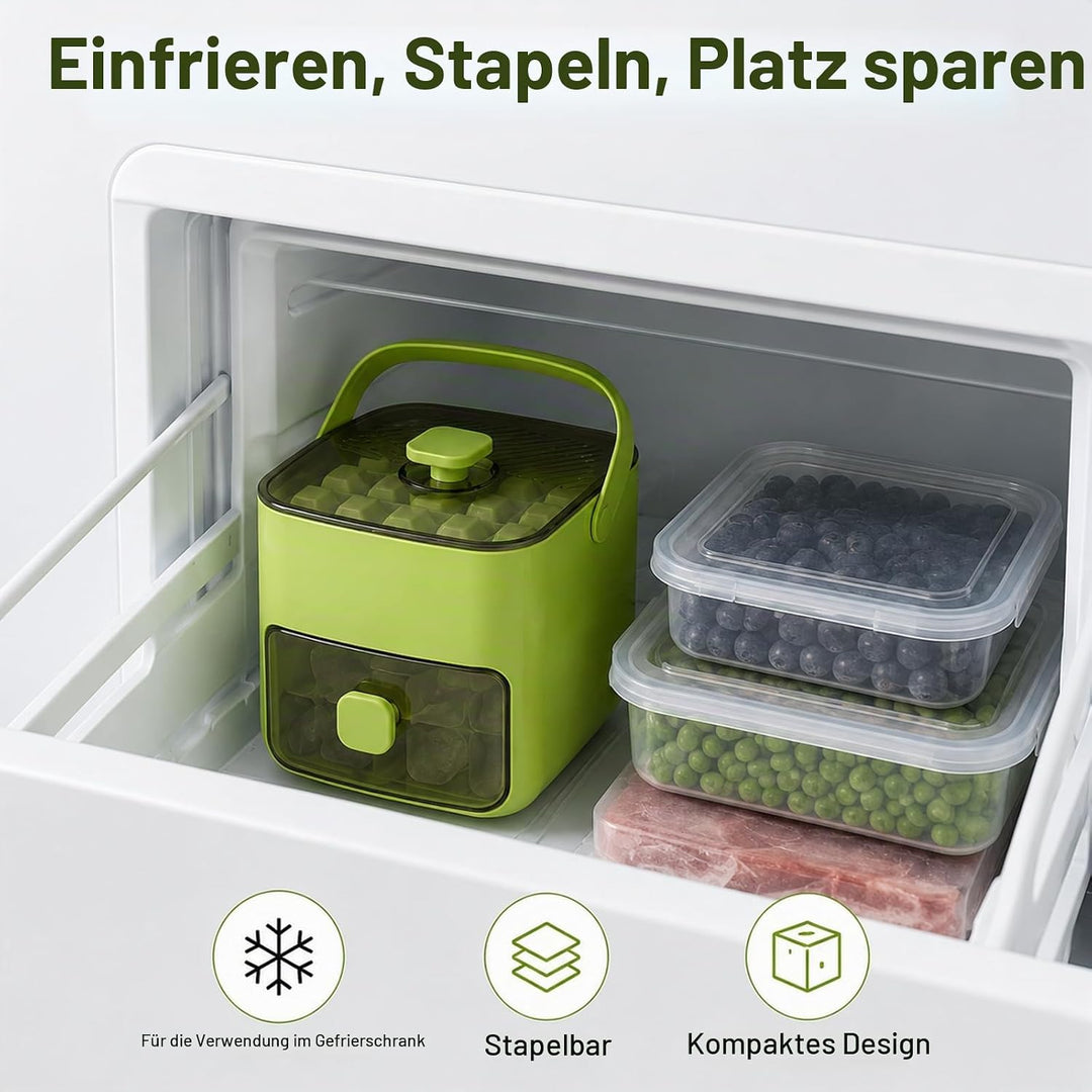 Klein Eiswürfelmaschine, Ice Cube Maker, 48 Stück Eiswürfel, einfaches Drücken, um das Eis zu lösen,