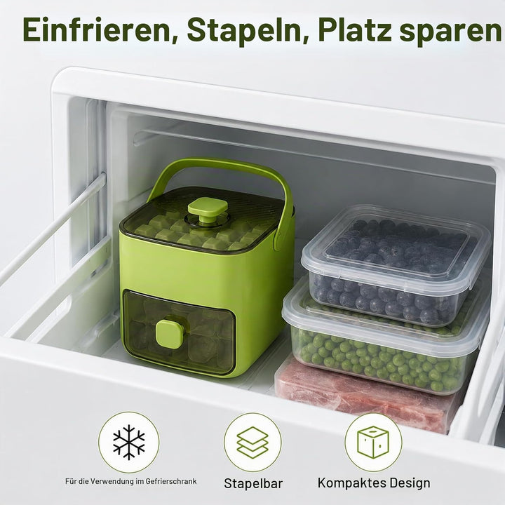 Klein Eiswürfelmaschine, Ice Cube Maker, 48 Stück Eiswürfel, einfaches Drücken, um das Eis zu lösen,