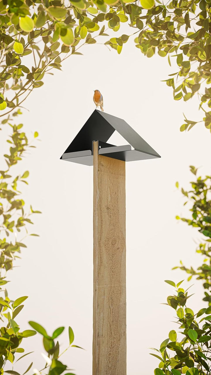 Alberts 355050 Vogelhäuschen Nurdach | Vogelfutterhaus aus Stahl in verschiedenen Trendfarben | Voge