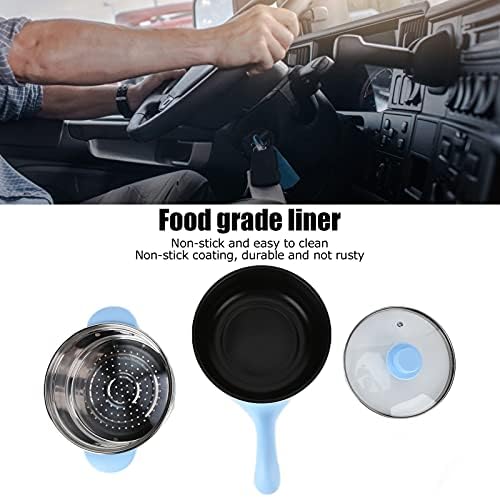 Euzibo 24V Auto-Elektroherd, 2L Tragbarer Elektrischer Hot Pot, Fahrzeug-Kochtopf Zum Dämpfen und Ko