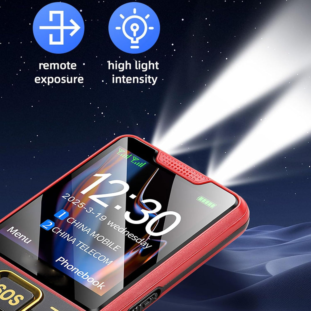 Fockety 4G -Handy für Senioren, 2,6 -Zoll -HD -Bildschirm Dual SIM -Mobiltelefon für ältere Menschen