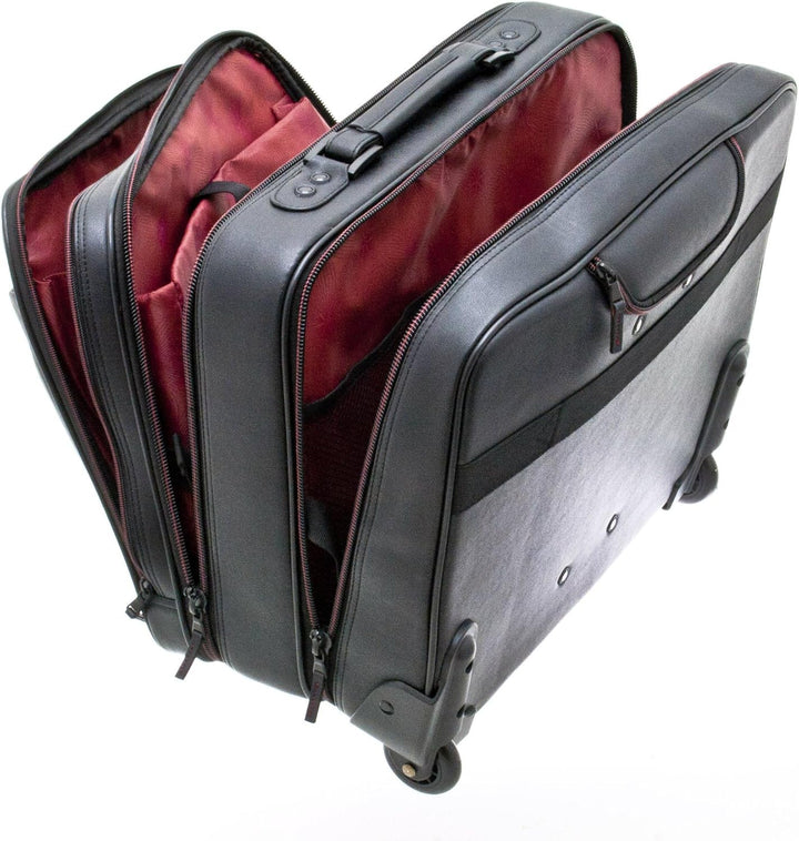 Aktenkoffer Pilotenkoffer Trolley Schwarz 46 cm Davidts