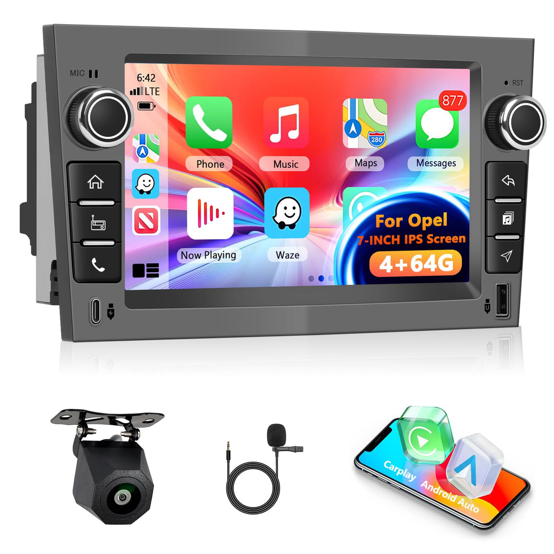 4GB+64GB Carplay Autoradio für Opel Corsa Combo Astra Antara Signum 2000-2011, Car Stereo mit Androi