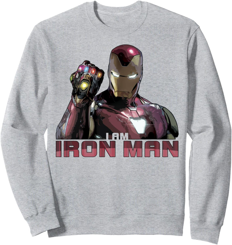 Marvel Avengers I Am Iron Man Gauntlet Portrait Sweatshirt