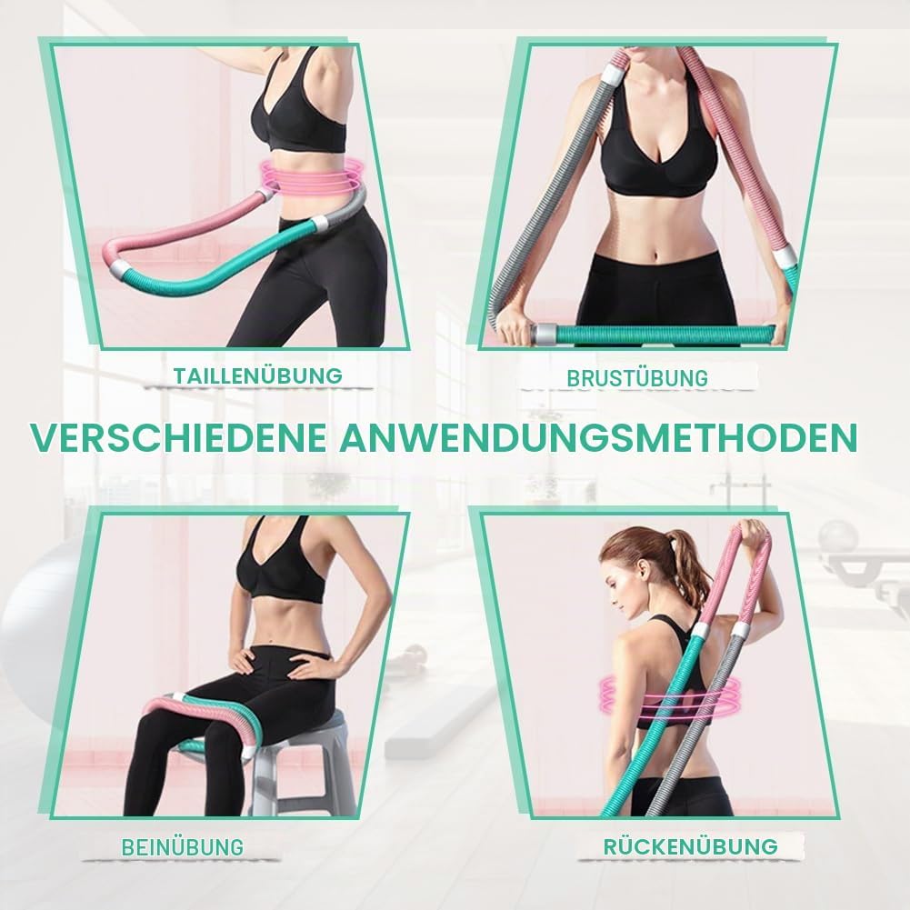 Hoola Hoop Reifen für Erwachsene, Weicher Hoola Hoop Gewichtet, Fitness Hoop,Gewichteter Fitness Hoo