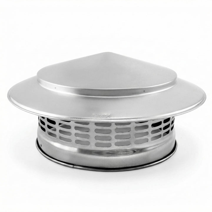 QWORK® 200 MM Regenhaube aus Edelstahl 304, Kaminhaube, Runder Regenhut, Schornsteinabdeckung Ø200,
