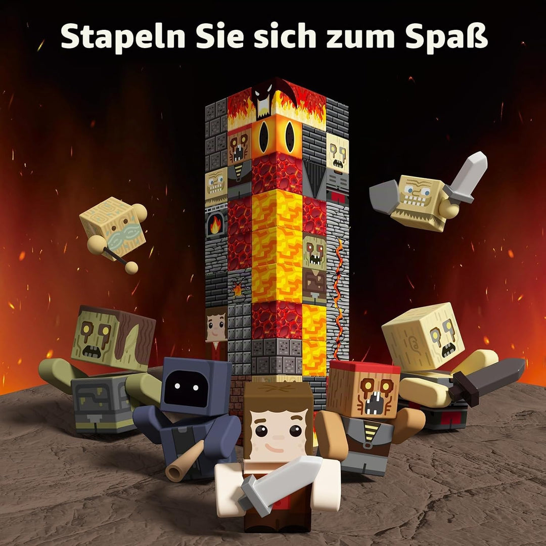 KIDCHEER Magnetische Blöcke für Kinder, 100 Teile – Fantasie-Blöcke-Set, Schwarz, Vulkan-Abenteuerbl