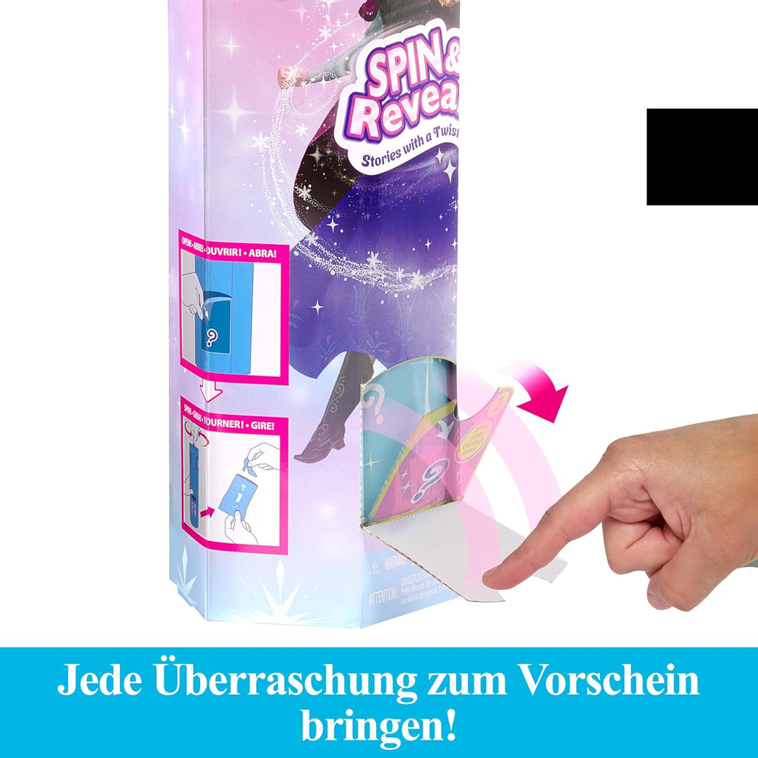 Mattel Disney Die Eiskönigin Anna Modepuppen-Set, Spin & Reveal mit 11 Überraschungen, darunter 5 Ac