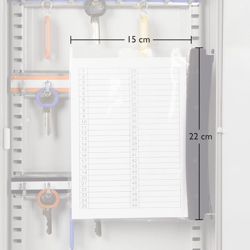 Wedo 10263237 Schlüsselschrank (für 32 Schlüssel, pulverbeschichtetes Stahlblech, mit modernem Elekt