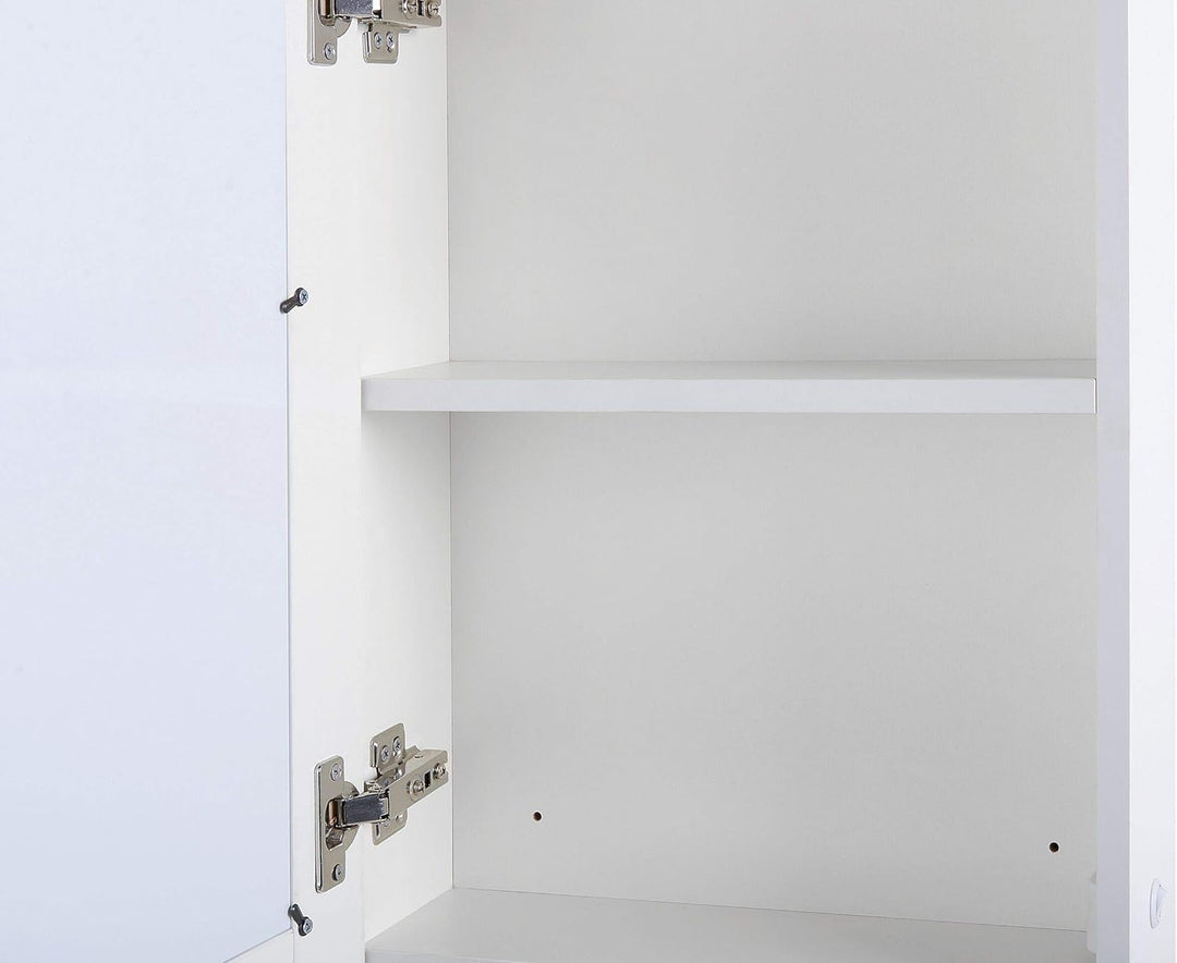 Moderner Bad-Spiegelschrank 40x60 cm 1 türig mit LED Beleuchtung weiss Condor