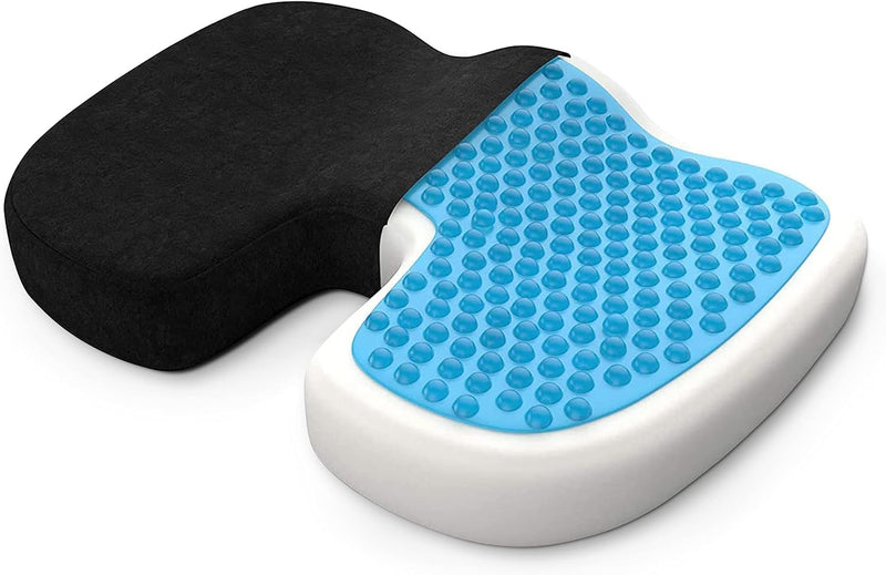 bonmedico Sitzkissen orthopädisch - Memory Foam mit Gel - Ergonomisches Sitzkissen, Bürostuhl Sitzki