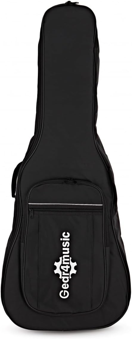 Gear4Music Gepolsterte Gitarrentasche für 3/4-Konzert-/Akustikgitarren