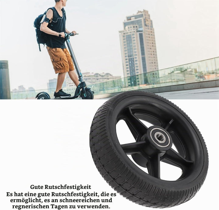 Elektroroller-Hinterrad-Baugruppe, Rutschfestes Gummi, 6,5 Zoll, Stossdämpfender Griff, Sicherheits-