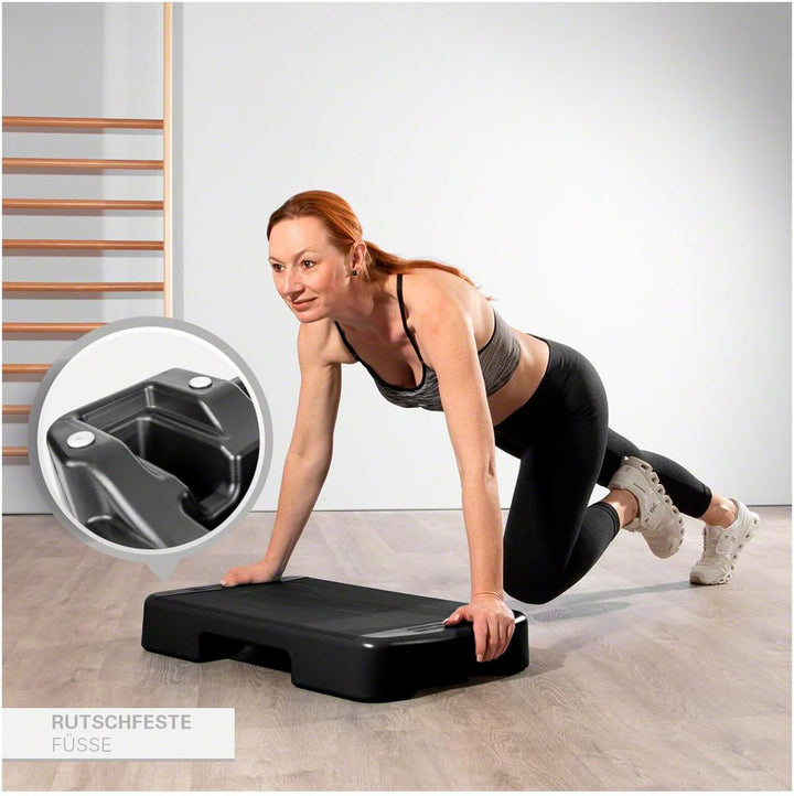 Sport-Tec Steppbrett, LxBxH 70x40x10,5 cm Schwarz