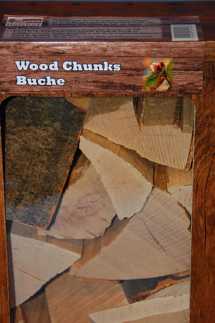 Landree Buche Wood Chunks - Beech Chunks Räucherklötze - Smokerholz direkt vom Holzhof, 100% Natürli