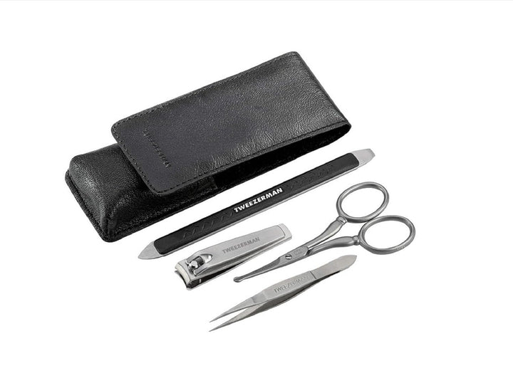 TWEEZERMAN GEAR Maniküre und Pediküre Pflegeset für Herren, Geschenkset Mann aus Edelstahl Maniküre