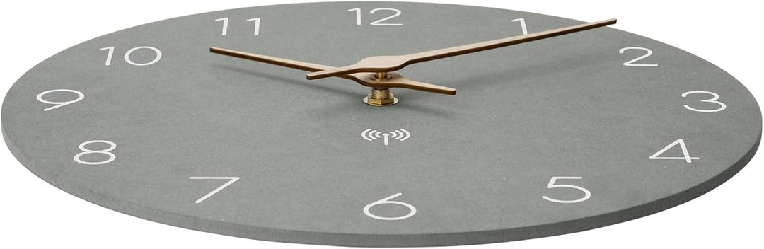 Funkuhr Wanduhr MDF Holz Wanduhr Ohne TickgeräUsche Lautlos 30cm Quarz Batterie Gross Einfach zu Les