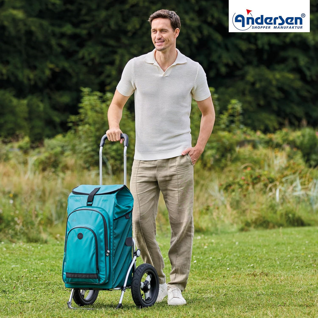 ANDERSEN Einkaufstrolley - Royal Shopper Hydro 3.0 Petrol 62 L Bike, Einkaufsroller, Rucksack, Therm