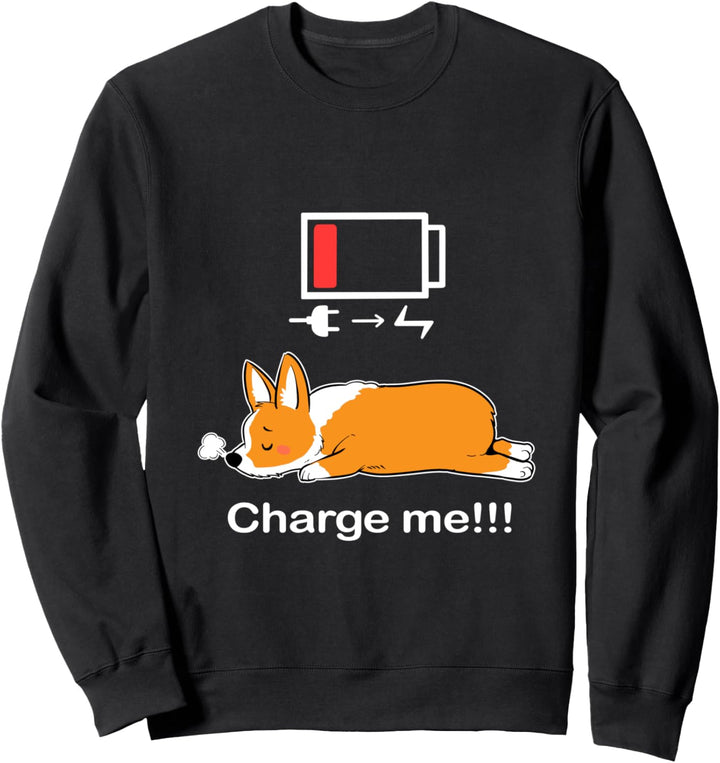 Corgi Geschenk Charge Me Corgi Sweatshirt