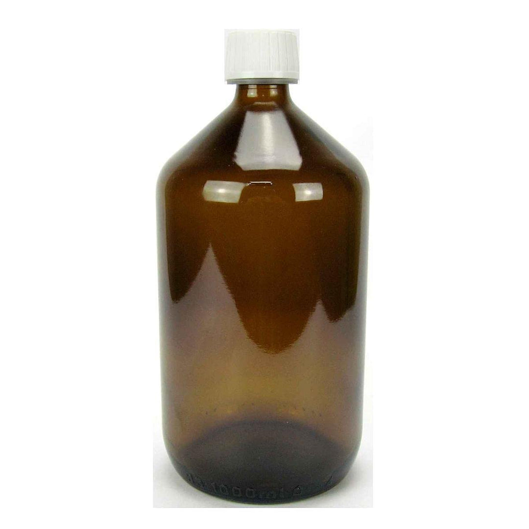 Sala Braunglasflasche DIN 28 Alcoa mit Verschluss OR + Kindersicherung 1 L 1000 ml (28), 28