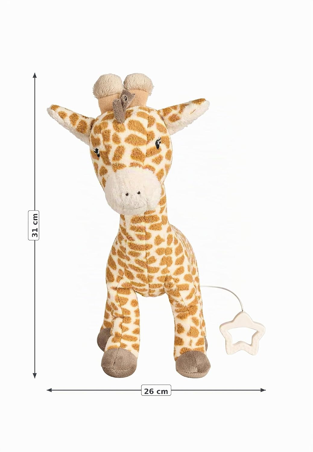 Sterntaler Spieluhr L Giraffe Kaya – aus weichem Plüsch – entnehmbares Spielwerk – Melodie: Brahms W
