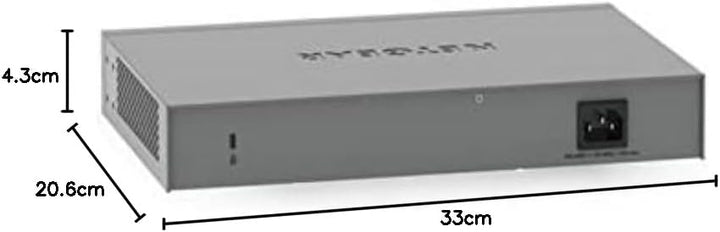 Netgear MS510TXUP 10 Port Multi-Gigabit/10GbE LAN PoE Switch Smart (Managed mit 8x PoE++ mit 295W, 2