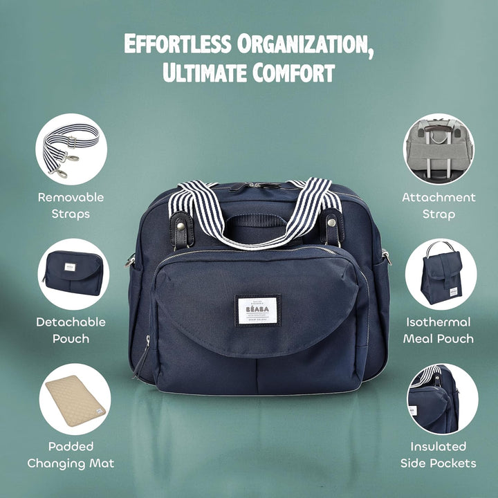 Béaba – Wickeltasche Genève II – Modulierbar, vielfältige Staumöglichkeiten – Vordertasche, Wickelun