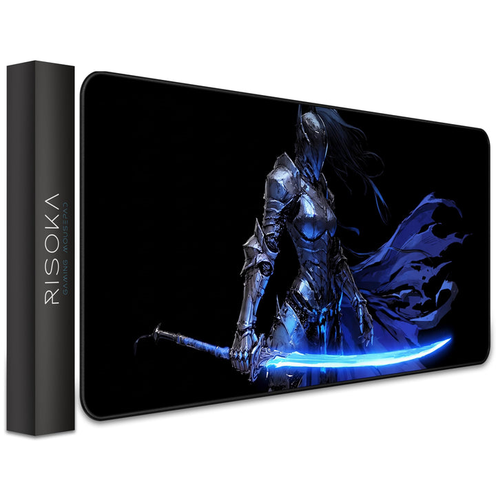 XXL Gaming Anime Mauspad 900x400 mm - Kanten vernäht, wasserfest | Mousepad für Gamer &amp; Büro - gross