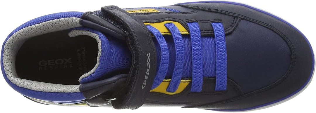 Geox Herren J Gisli Boy B Sneakers 30 EU Navy Yellow, 30 EU Navy Yellow