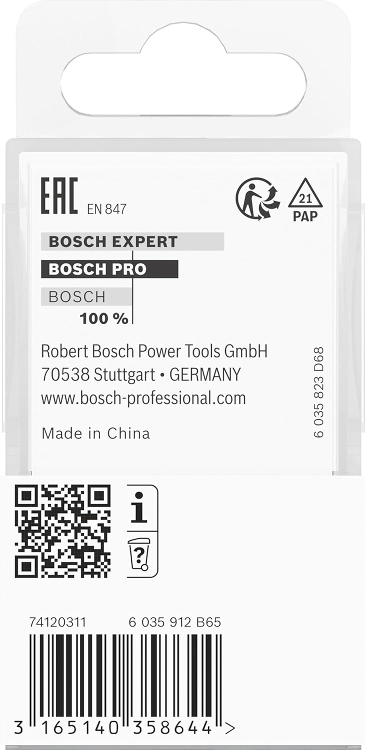Bosch Professional Zubehör 2 608 628 399 Nutfräser 8 mm, D1 12,7 mm, L 12,7 mm, G 50,8 mm Ø 12,7 mm