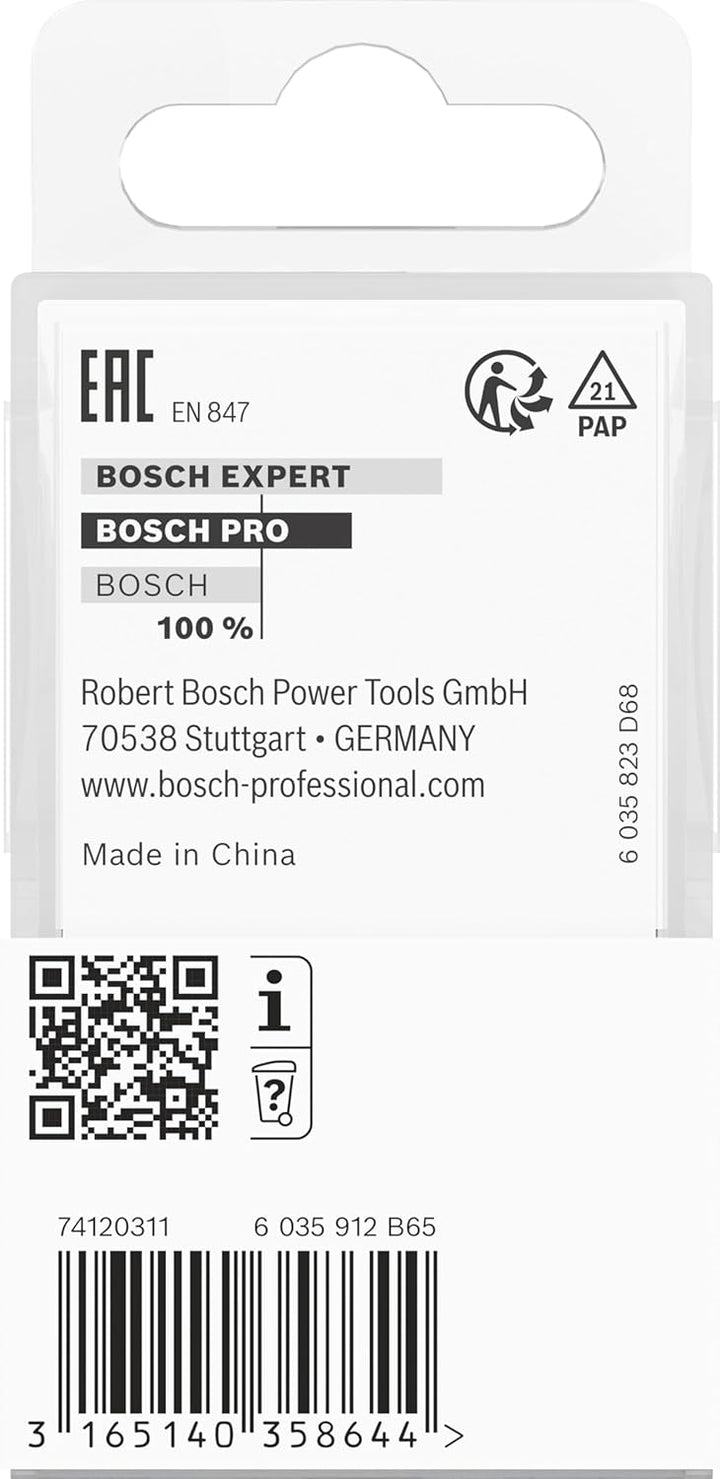 Bosch Professional Zubehör 2 608 628 399 Nutfräser 8 mm, D1 12,7 mm, L 12,7 mm, G 50,8 mm Ø 12,7 mm