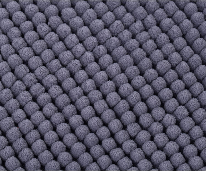 Gözze - Anti-Rutsch-Badematte, Superweich, 100% Mikrofaser, 60 x 100 cm - Grau Grau 60 x 100 cm, Gra