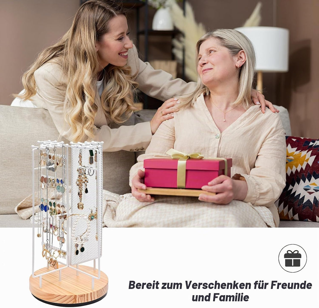 ProCase Schmuckständer Drehbarer Schmuckhalter Schmuckbaum Schmuckstander Jewelry Stand für Ohrring