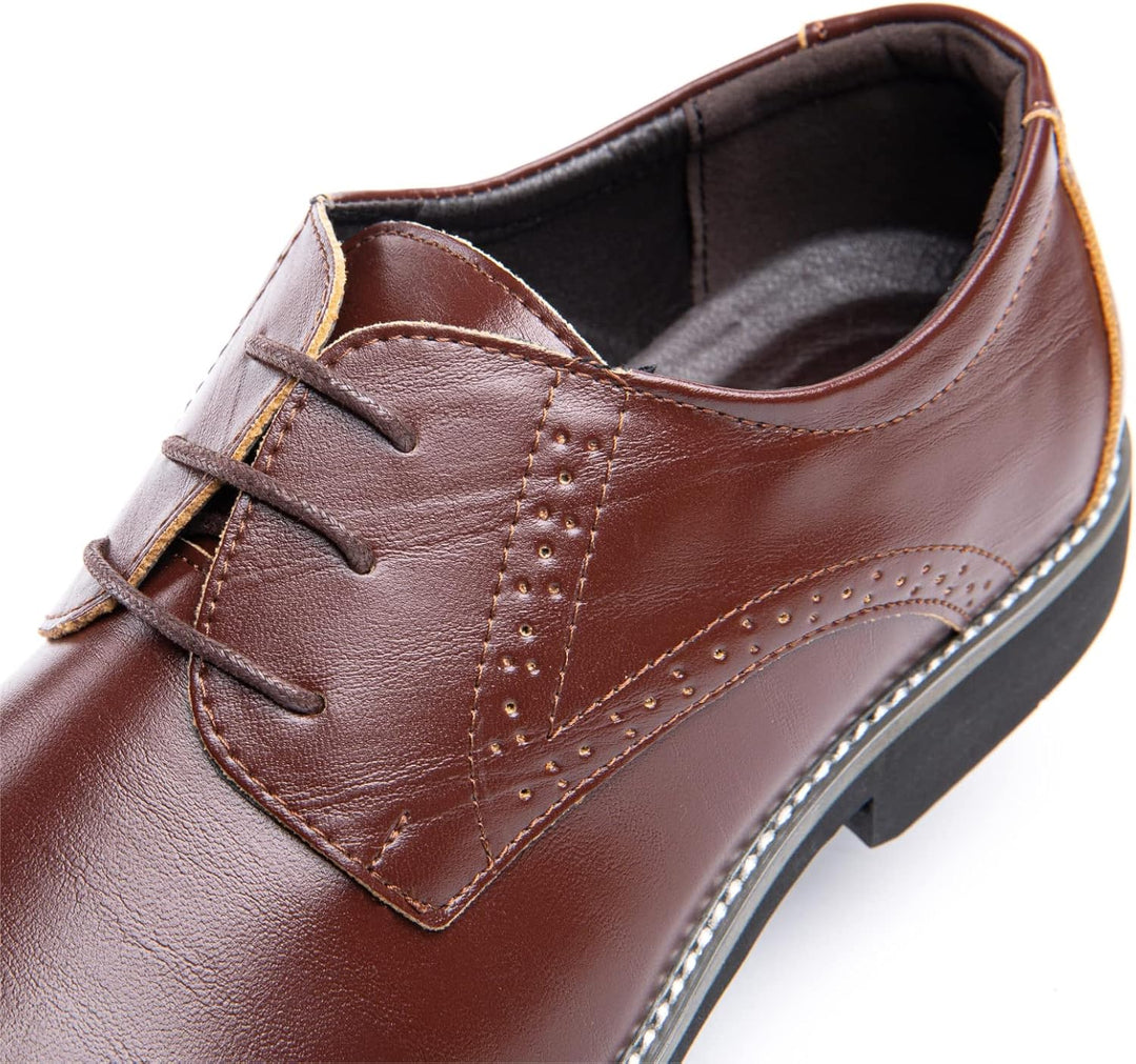 Anzugschuhe Herren Oxford Derby Schuhe Brogues Lederschuhe Hochzeitsschuhe Schnürhalbschuhe Klassisc
