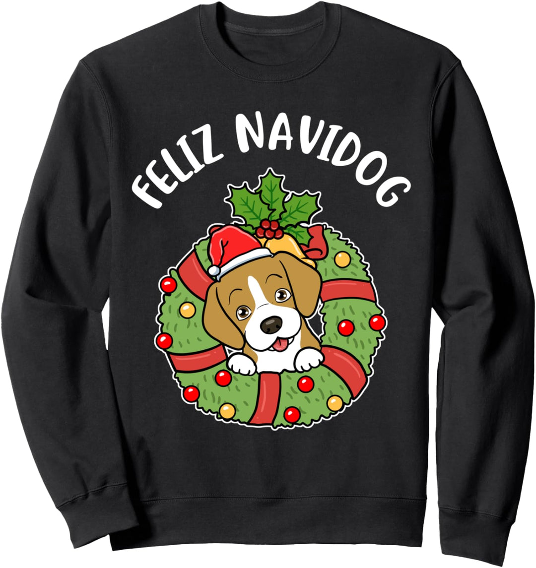 Beagle Feliz Navidog Sweatshirt