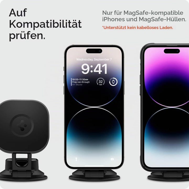 Spigen OneTap 3 Magfit Magsafe Autohalterung, Armaturenbrett und Windschutzscheibe KFZ Magnetische H