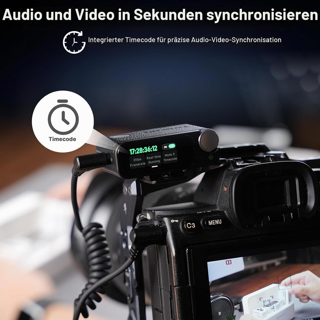 Saramonic Ultra Kabellos Lavalier Mikrofon, 32-Bit Float-Aufnahme, Timecode-Synchronisation, IPX5 wa