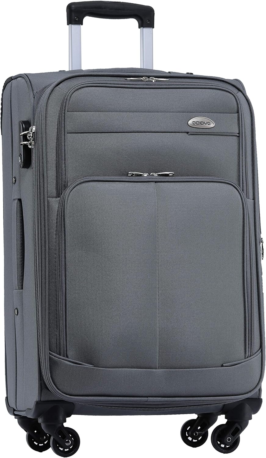 BEIBYE 4 Rollen Reisekoffer 3tlg.Stoffkoffer Handgepäck Kindergepäck Gepäck Koffer Trolley Set-XL-L-