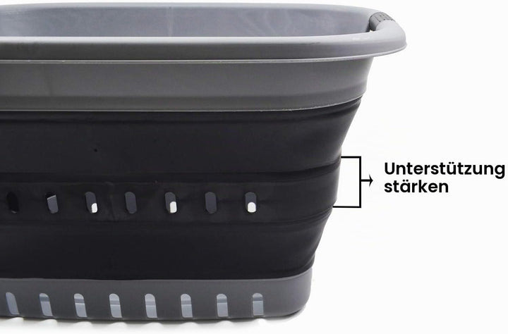 SAMMART 37L Collapsible Plastic Laundry Basket - Foldable Pop Up Storage Container/Organizer - Porta