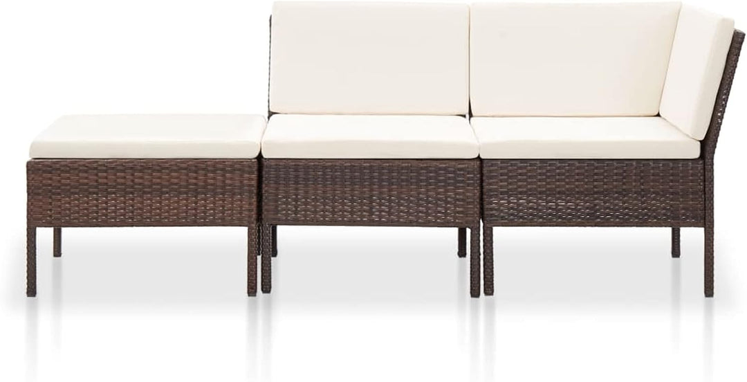 Festnight 3 Teilig Rattan Gartenmöbel Set Lounge Set balkonmobel klein Balkon balkonmobel Set Balkon