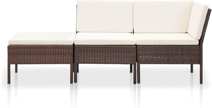 Festnight 3 Teilig Rattan Gartenmöbel Set Lounge Set balkonmobel klein Balkon balkonmobel Set Balkon