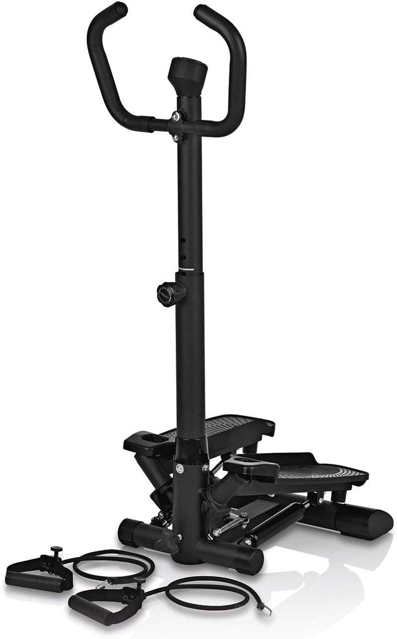 VITALmaxx Fitnesstrainer Swing Stepper mit 2 Expanderbändern | Trainiert die Beinmuskeln und fördert