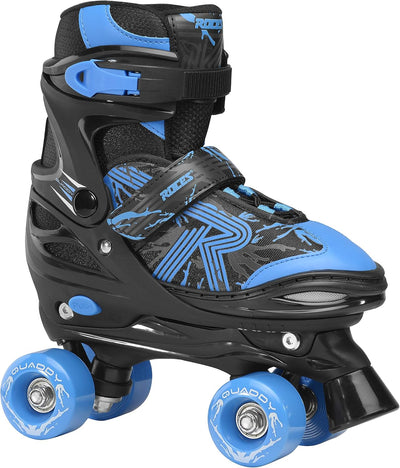 Roces Jungen Quaddy 3.0 Boy Grössenverstellbarer Kinder-Rollschuh 30/33 black-astro blue, 30/33 blac