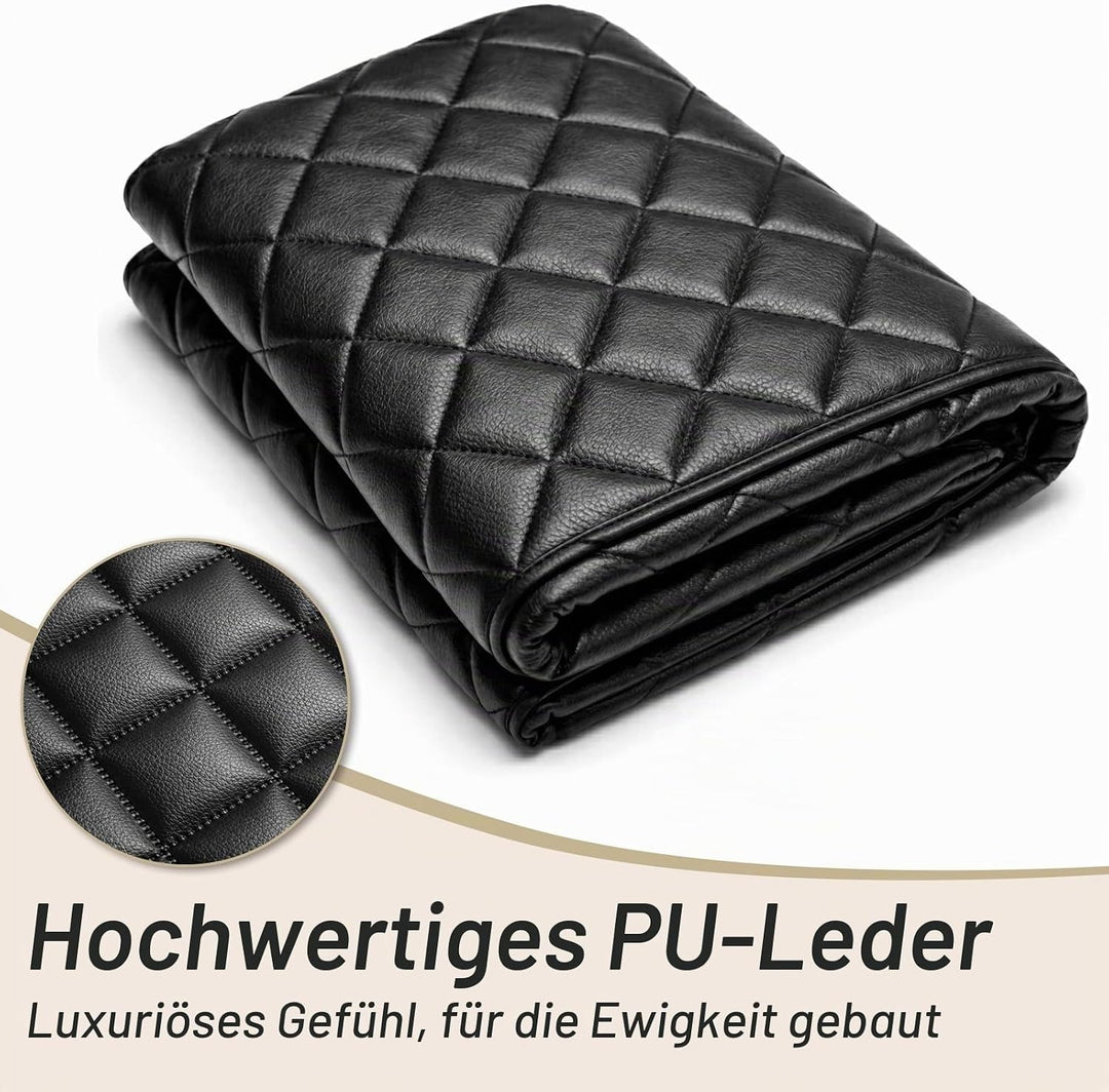 Vordersitzbezug aus PU-Leder, Vollschutz, Hundeautositzbezug mit Seitenklappen, wasserdicht, rutschf