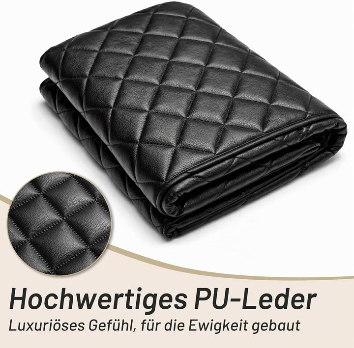 Vordersitzbezug aus PU-Leder, Vollschutz, Hundeautositzbezug mit Seitenklappen, wasserdicht, rutschf