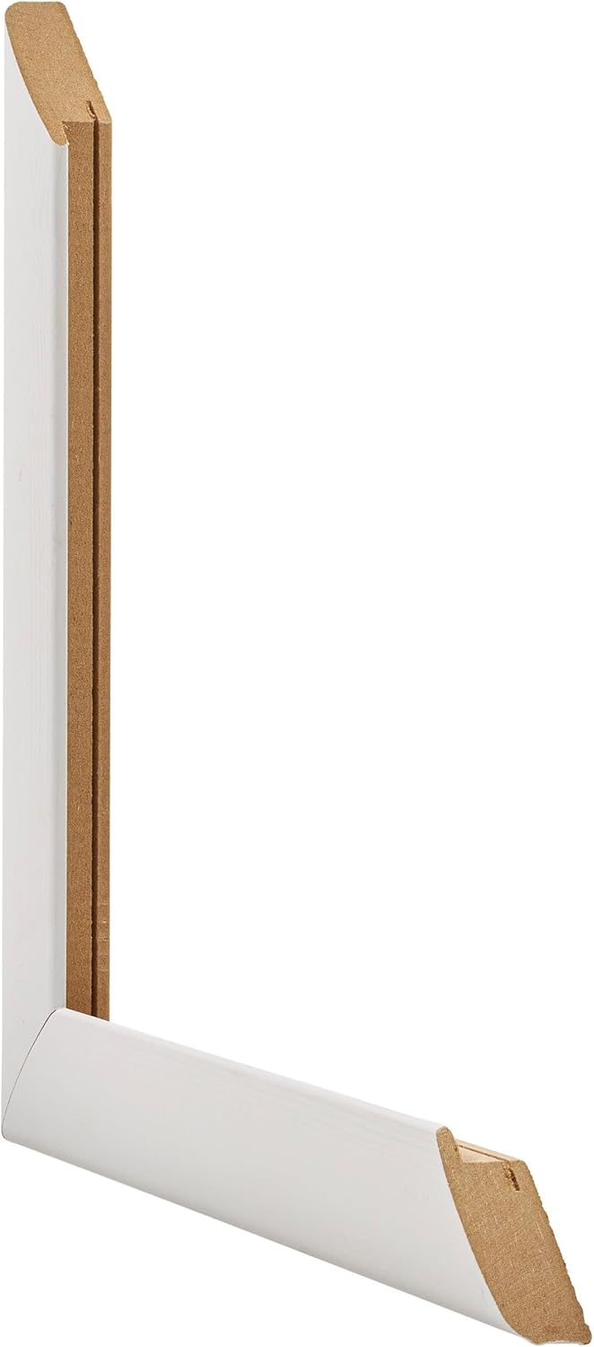 yd. Your Decoration - Bilderrahmen 24x32 cm - Weiss Gemasert - Bilderrahmen aus MDF mit Acrylglas -