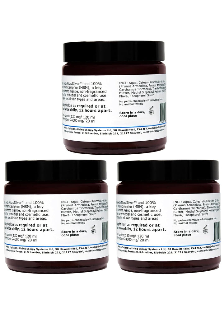 Silber-MSM Crème 3 x 120 ml 120 ml (3er Pack), 120 ml (3er Pack)